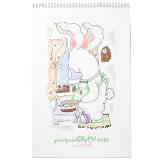 Calendário "pintpintDesenho 2027 Bunny