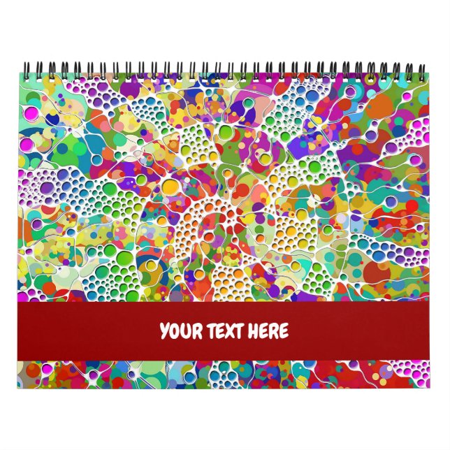 Calendário Pintura Colorida De Espirais 2 (Capa)