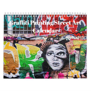 Calendário Pintura Colorida em Grafite Art 2022