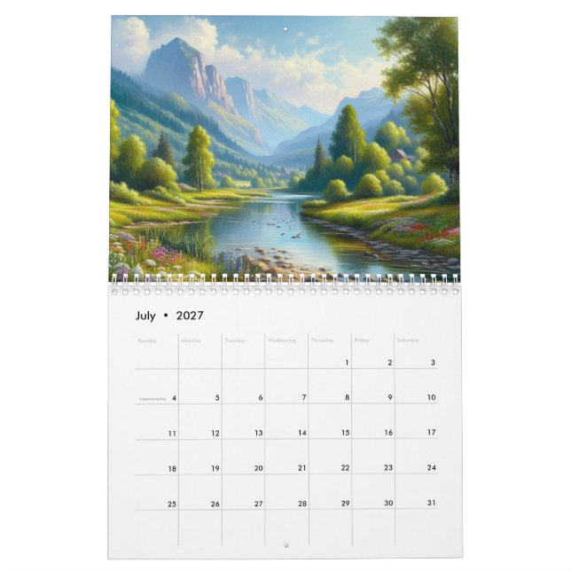 Calendário Pintura na Natureza (Jul 2027)