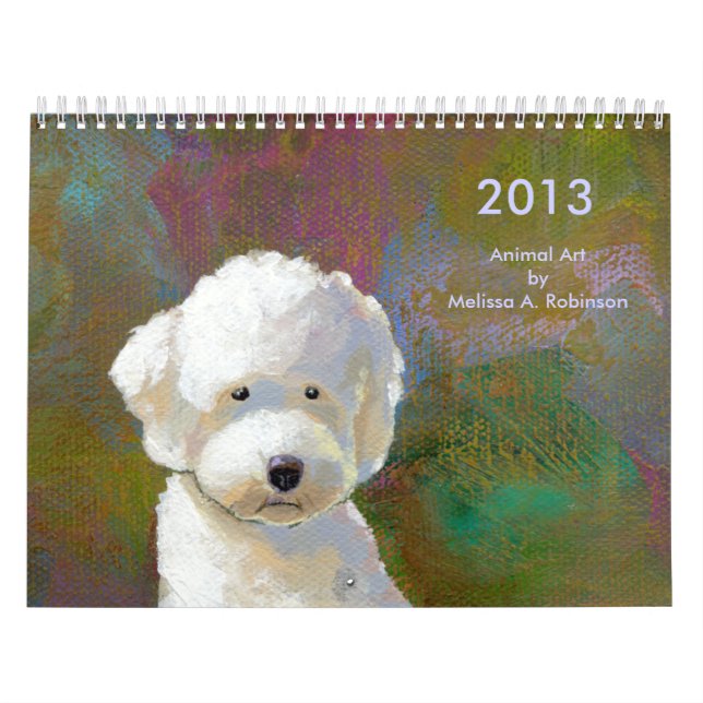 Calendário Pinturas animais bonitos 2013 da arte feliz do (Capa)