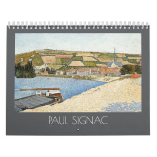 Calendário Pinturas de Arte Fino Pontilhismo de Paul Signac