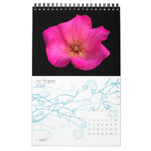 Calendário Pinturas de flores fantabuloustef - 2026 - 202x