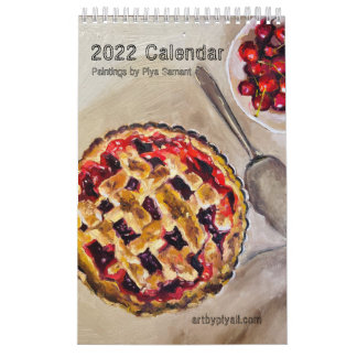 Calendário Pinturas de óleo de "Holiday Treats" de Piya Saman