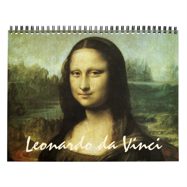 Calendário Pinturas e desenhos de arte Leonardo da Vinci (Capa)