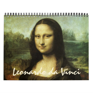 Calendário Pinturas e desenhos de arte Leonardo da Vinci
