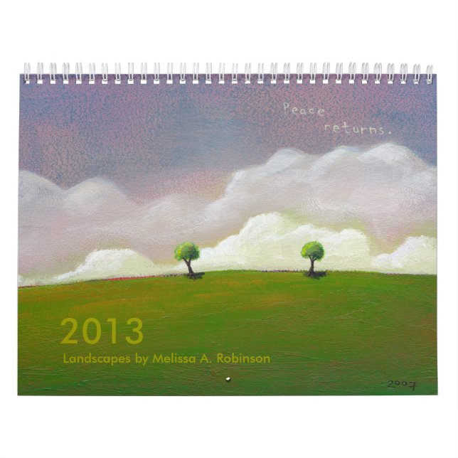 Calendário Pinturas esperançosas 2013 do divertimento (Capa)