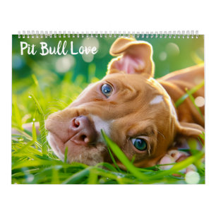 Calendário PitBull Cachorro Cachorro Cachorro Ador