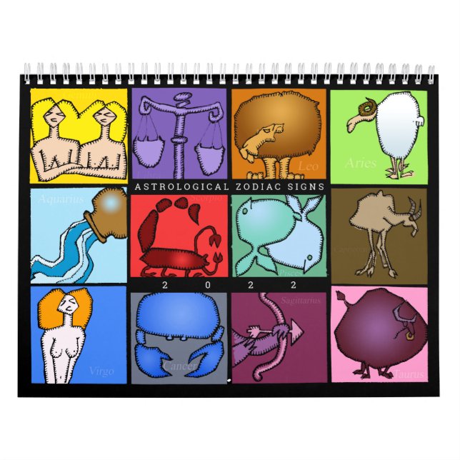Calendário Placa de Sinais Astrológicos 2022 C (Capa)