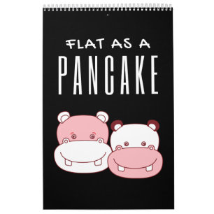 Calendário Plana Como Casal De Pancake Hippo  Pista