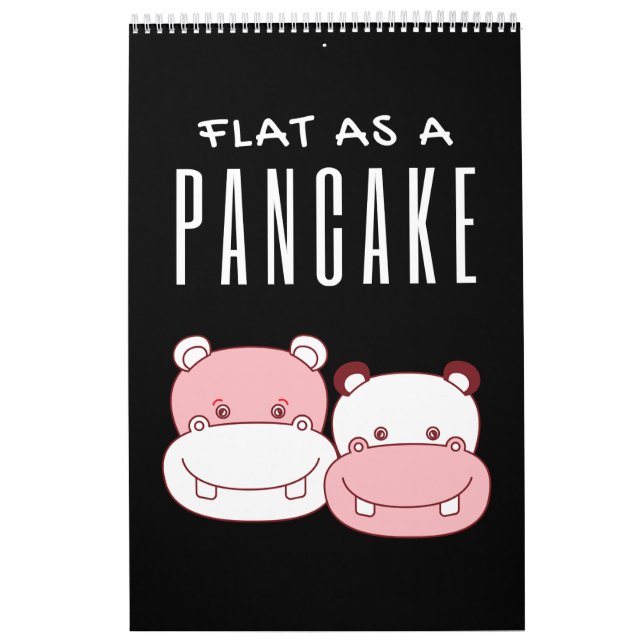 Calendário Plana Como Um Casal Pancake Hippo | Hippo Lover (Capa)