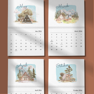 Calendário Planejador 2026 Aquarela Brilhante & Alegre