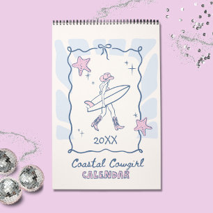 Calendário Planejador de Menina Cowgirl Costeira