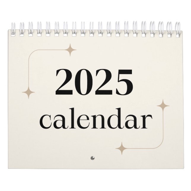 Calendário Planejador de mesclagem 2025 minimalista (Capa)