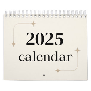 Calendário Planejador de mesclagem 2025 minimalista