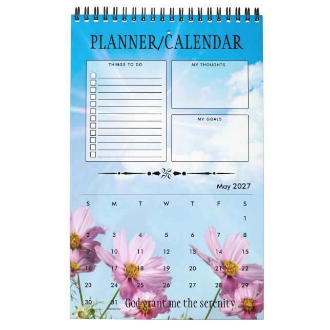 Calendário Planejador de Presente de Recuperação Personalizad (Maio 2027)