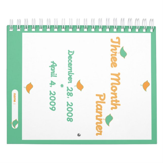 Calendário Planejador de Três Meses (Capa)