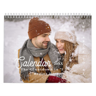 Calendário Plano de Noiva Personalizado para Contagem Regress