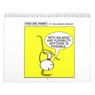 Calendário Poder da menina da ioga "todo o ano "