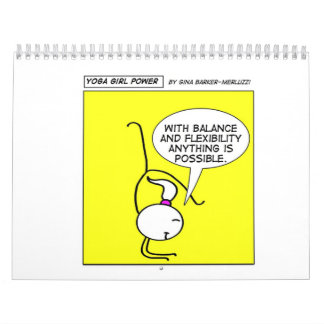 Calendário Poder da menina da ioga "todo o ano "