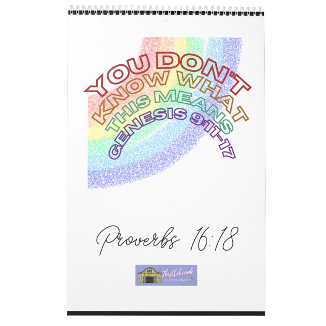 Calendário poderosas escrituras (Verso)