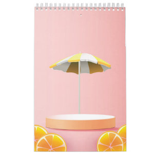 Calendário podium 3d