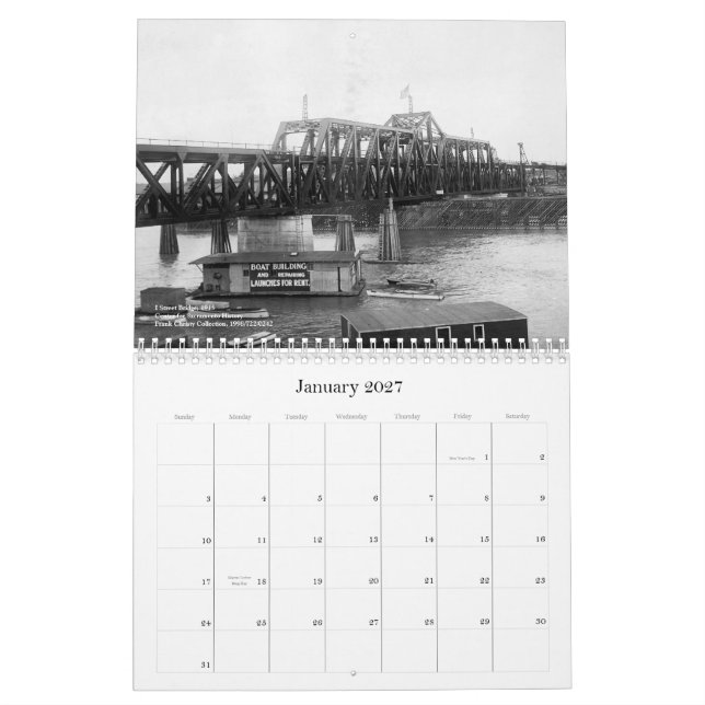 Calendário Pontes de Sacramento County (Jan 2027)