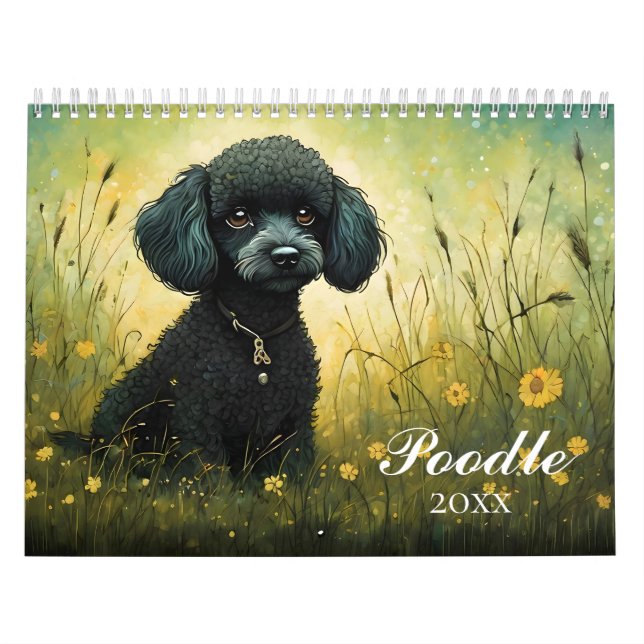 Calendário Poodles Cute (Capa)