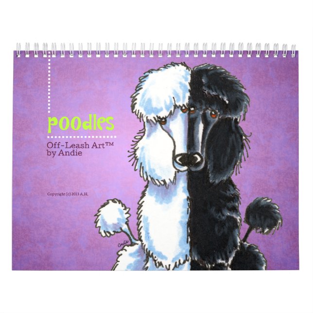 Calendário Poodles Off-Leash Art™ Vol 1 (Capa)