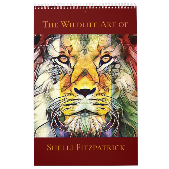 Calendário Pop de Arte Colorida de Animais Digitais (Capa)