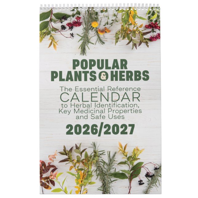 Calendário Popular Plants & Herbs - Calendar 2026/2027 (Capa)