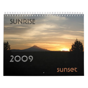Calendário Por do sol do nascer do sol… customizável!