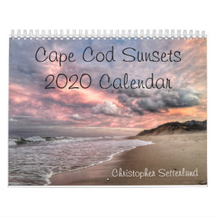 Calendário Pôrs do sol de Cabo Cod Calendar 2020