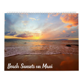 Calendário Pôrs do sol de praia em Maui