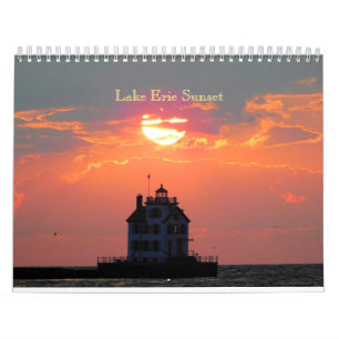 Calendário Pôrs do sol do Lago Erie