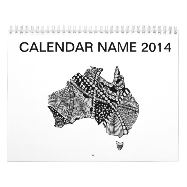 Calendário Porta do Mapa da Austrália (Capa)