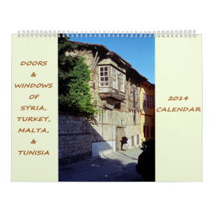 Calendário Portas & Windows de Syria, de Turquia, de Malta &