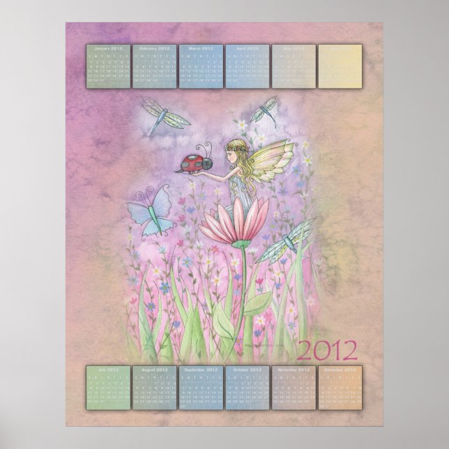 Calendário Poster do Ano de 2012 Fariy (Frente)