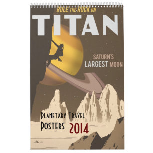 Calendário Posters 2014 actualizados da viagem espacial