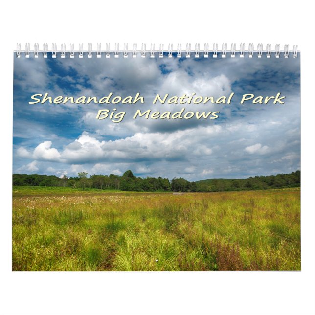 Calendário Prados grandes do parque nacional de Shenandoah (Capa)