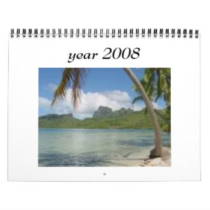 Calendário praia, ano 2008