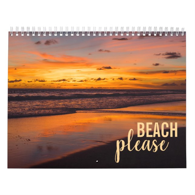 Calendário Praia Cena Tropical Oasis (Capa)