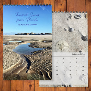 Calendário Praias da Costa Leste da Flórida Natureza das Água