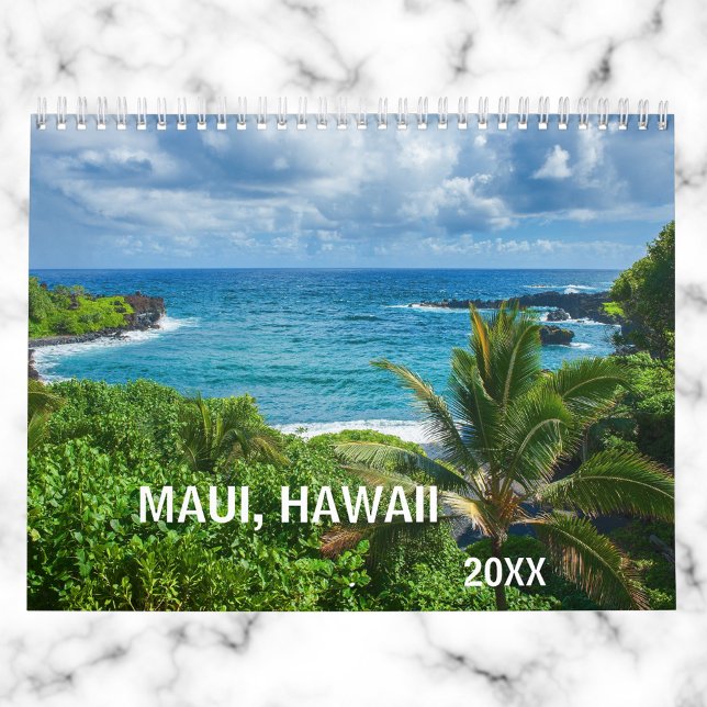 Calendário Praias de Maui Havaí Paisagens de Cachoeiras (Criador carregado)