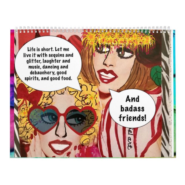 CALENDÁRIO PREENCHIDO COM ARTE DE GAROTA RUIM (Capa)