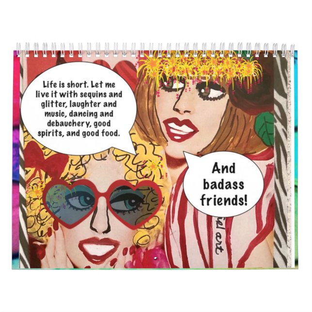CALENDÁRIO PREENCHIDO COM ARTE DE GAROTA RUIM (Capa)