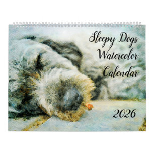 Calendário Presente Antianxiety Engraçado Cachorro Preguiçoso
