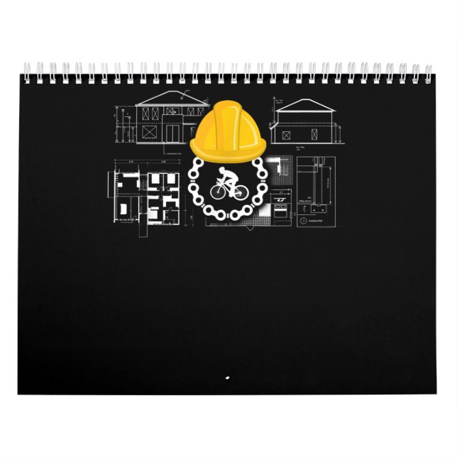 Calendário presente de andando de bicicleta e arquitetura (Capa)