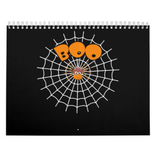 Calendário Presente de aranha Engraçado Boo Spider Web Hal