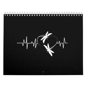 Calendário Presente De Dragonfly Lover  Pulso De Coração En